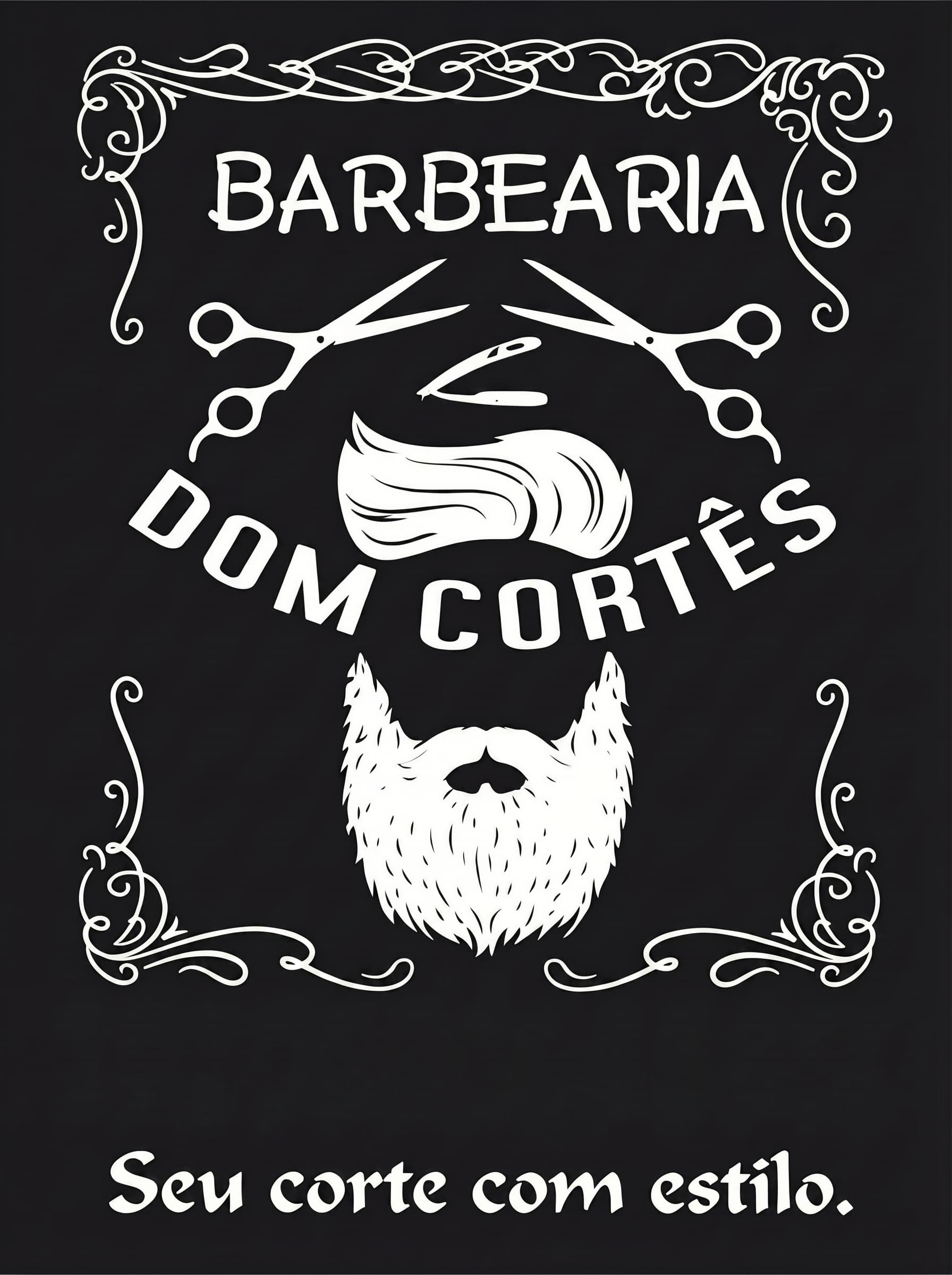 Interior de luxo da Barbearia Dom Cortês